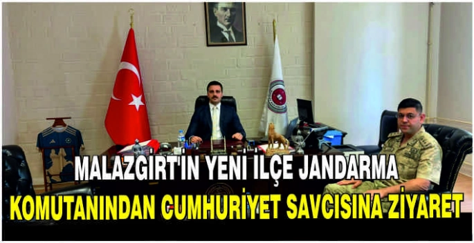 Malazgirt'in Yeni İlçe Jandarma Komutanından Cumhuriyet Savcısına ziyaret