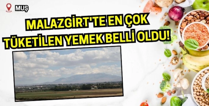 Malazgirt'te en çok tüketilen yemek belli oldu! 
