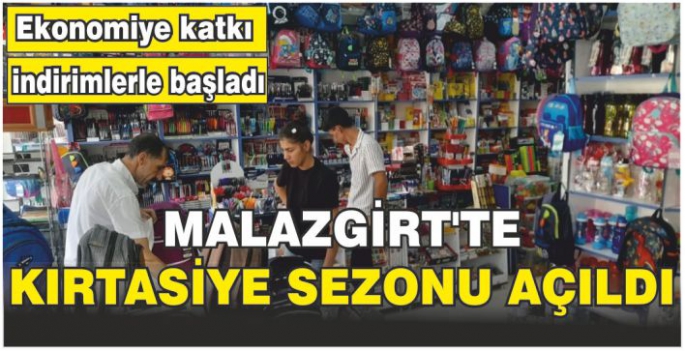 Malazgirt’te kırtasiye sezonu açıldı: Ekonomiye katkı indirimleri başladı