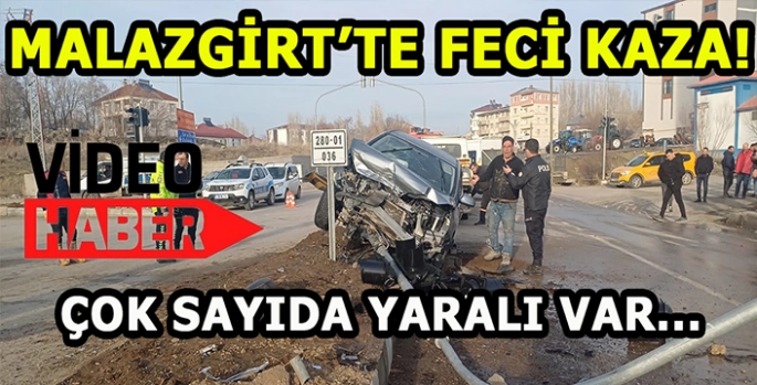 Malazgirt'te korkunç kaza: Çok sayıda yaralı var!