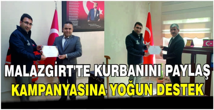 Malazgirt’te Kurbanını Paylaş Kampanyasına yoğun destek