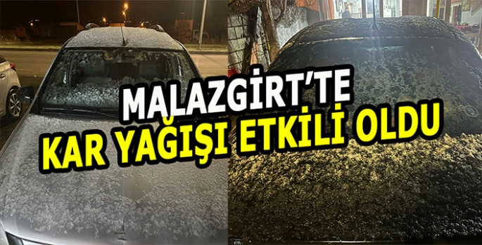 Malazgirt'te Nisan sürprizi: Kar yağışı etkili oldu!