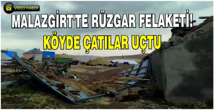 Malazgirt’te rüzgar felaketi! Köyde çatılar uçtu