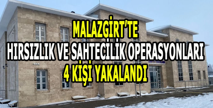 Malazgirt’te sahtecilik ve hırsızlık operasyonu: 4 şüpheli gözaltına alındı!