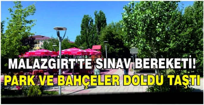 Malazgirt’te sınav bereketi: Park ve bahçeler doldu taştı