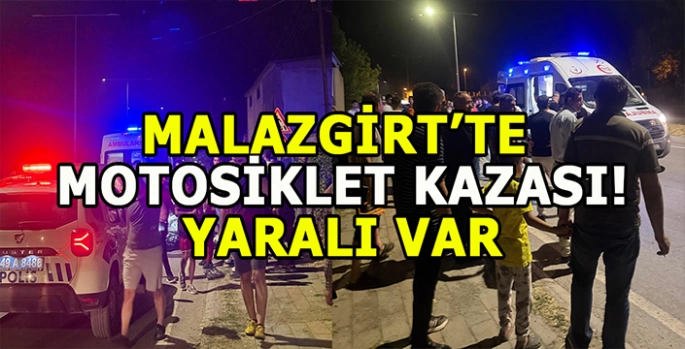 Malazgirt’te trafik kazası: Motosiklet otomobile çarptı!