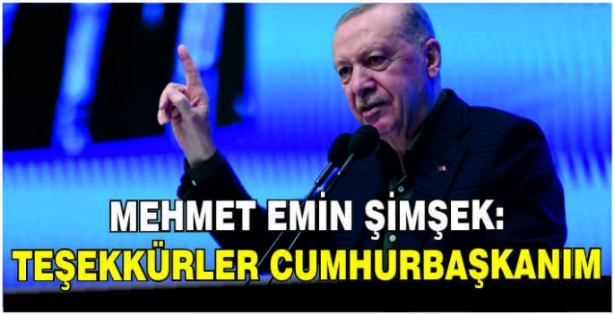 Mehmet Emin Şimşek: Teşekkürler Cumhurbaşkanım