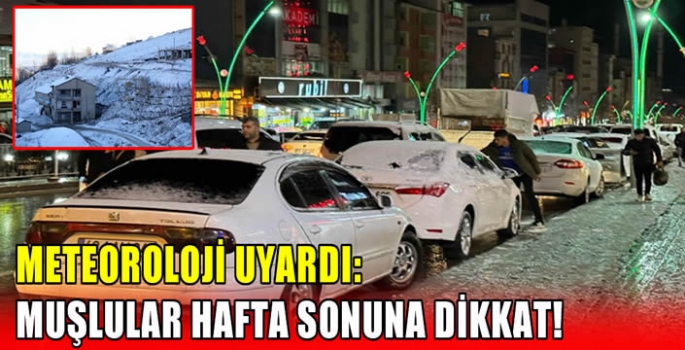 Meteoroloji uyardı: Muşlular hafta sonuna dikkat!