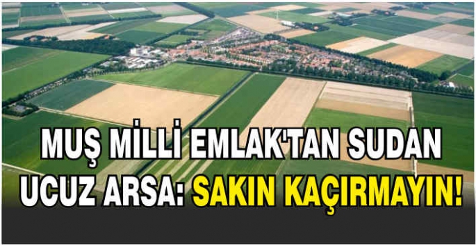 Muş Milli Emlak'tan sudan ucuz arsa: Sakın kaçırmayın!