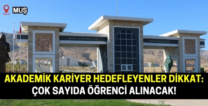 Muş Alparslan Üniversitesi'nde Lisansüstü başvuruları başlıyor: kontenjanlar ve tarihler açıklandı!