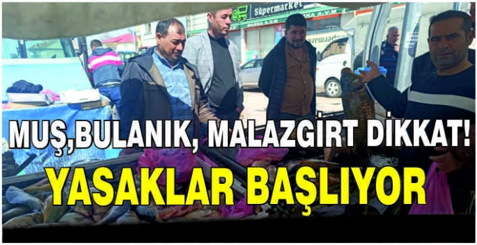 Muş, Bulanık, Malazgirt dikkat! Yasaklar başlıyor