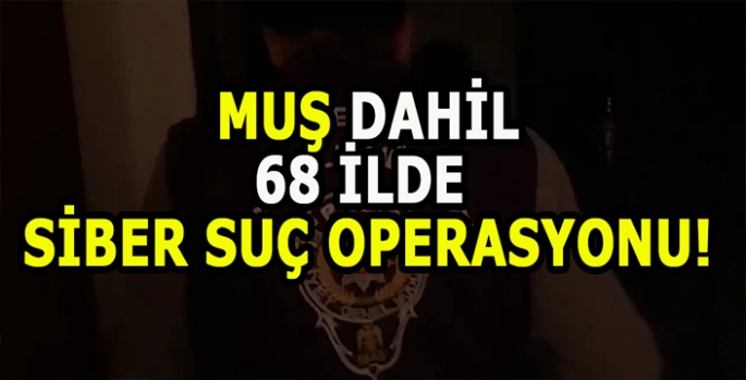 Muş dâhil 68 ilde siber suç operasyonu: 169 Şüpheli yakalandı!