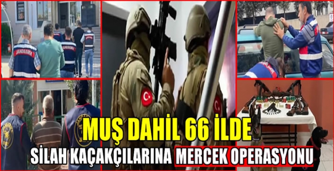 Muş dahil 66 ilde silah kaçakçılarına Mercek Operasyonu: 715 gözaltı