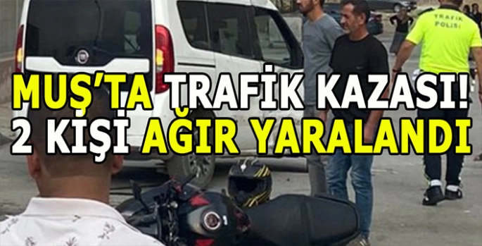 Muş eski otogar civarında trafik kazası: 2 Kişi ağır yaralandı!