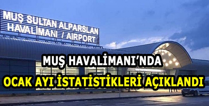 Muş Havalimanı'nda Ocak Ayı İstatistikleri Açıklandı