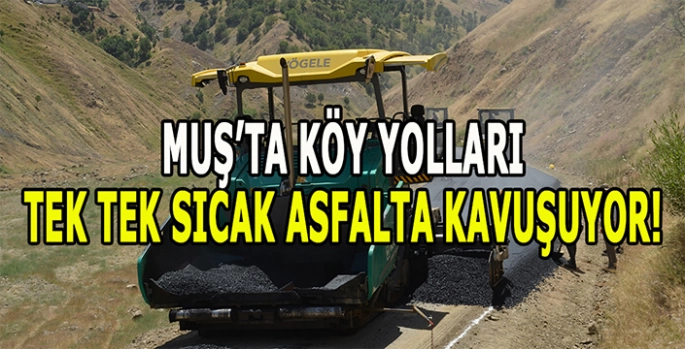 Muş İl Özel İdaresi çalışıyor: Köy yolları tek tek asfaltlanıyor!