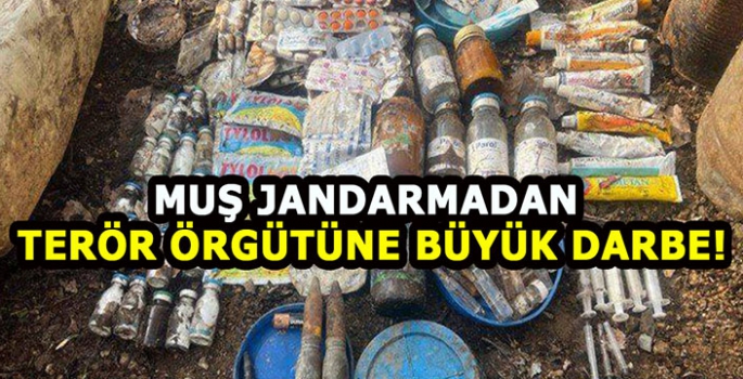 Muş jandarmadan terör örgütüne büyük darbe