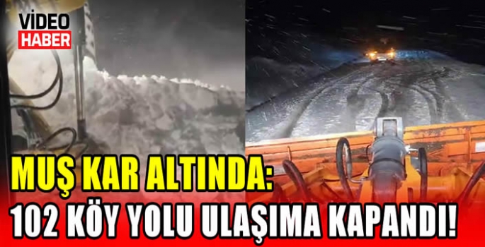 Muş kar altında: 102 köy yolu ulaşıma kapandı!