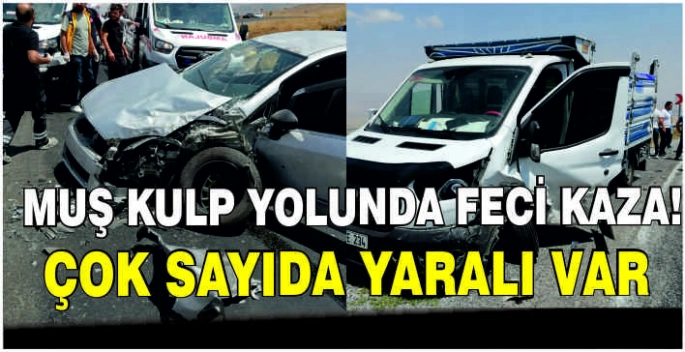 Muş Kulp yolunda feci kaza: Çok sayıda yaralı var