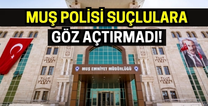 Muş polisi suçlulara göz açtırmadı: İşte operasyonların bilançosu!