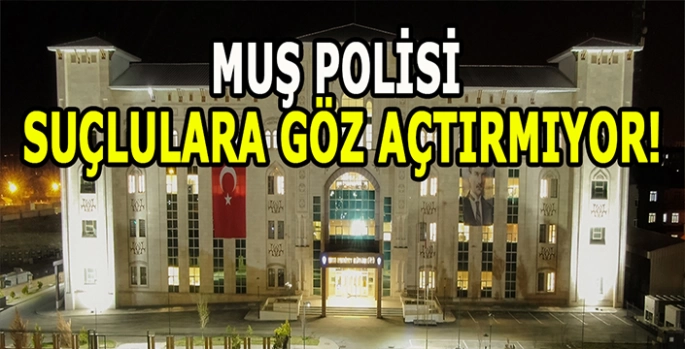 Muş Polisi suçlulara göz açtırmıyor: Başarılı operasyonlar gerçekleşti!