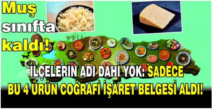 Muş sınıfta kaldı! İlçelerin adı dahi yok: Sadece bu 4 ürün coğrafi işaret belgesi aldı!