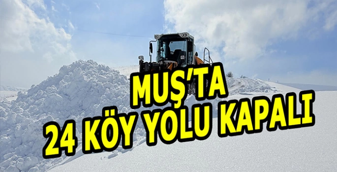 Muş’ta 24 Köy yolu kapalı: Çalışmalar devam ediyor!