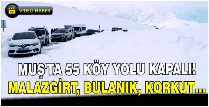 Muş’ta 55 köy yolu kapalı: Malazgirt, Bulanık, Korkut…