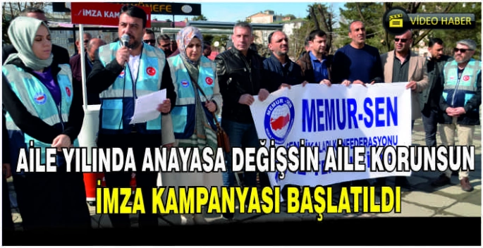 Muş'ta Aile Yılında Anayasa Değişsin Aile Korunsun imza kampanyası başlatıldı