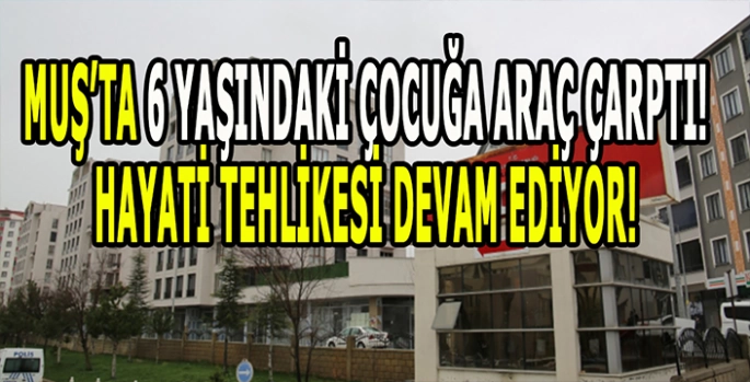 Muş’ta araç 6 Yaşındaki çocuğa çarptı: Küçük çocuk ağır yaralı!