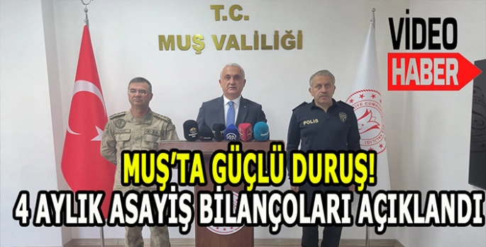 Muş’ta asayişte güçlü duruş: 4 Aylık bilanço açıklandı!