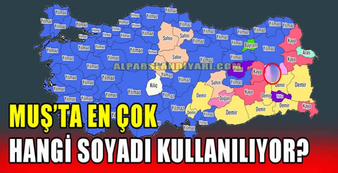 Muş’ta en çok hangi soyadı kullanılıyor?