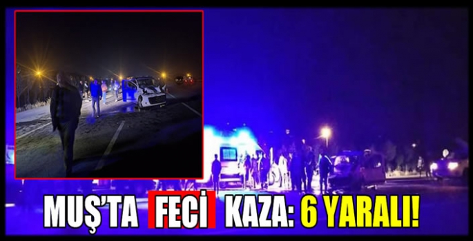 Muş’ta feci kaza: 6 yaralı!