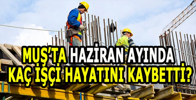 Muş’ta Haziran ayında kaç işçi hayatını kaybetti? Rakam açılandı!