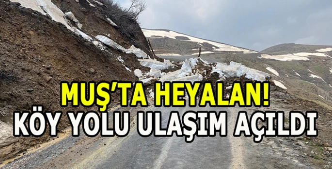 Muş'ta heyelan: Köy yolu ulaşıma açıldı!