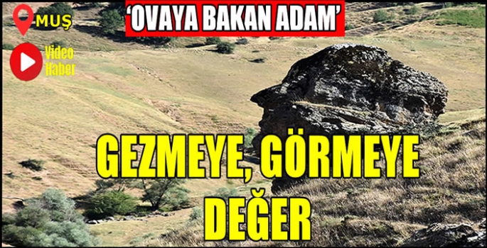 Muş’ta, insan kafasını andıran ‘Ovaya Bakan Adam’ kayası turizme kazandırılmayı bekliyor