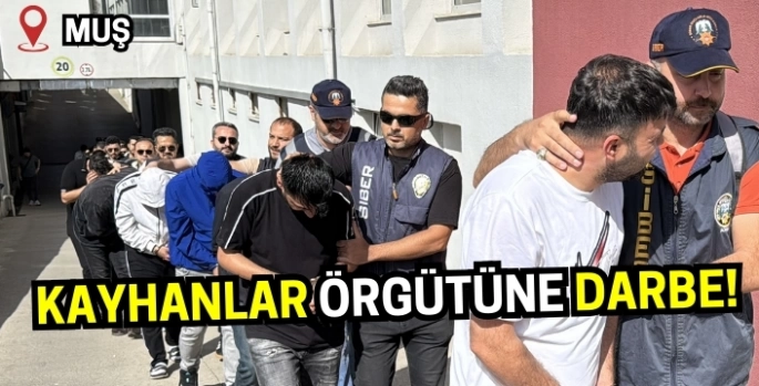 Muş'ta Kayhanlar suç örgütüne darbe: Tutuklamalar var!