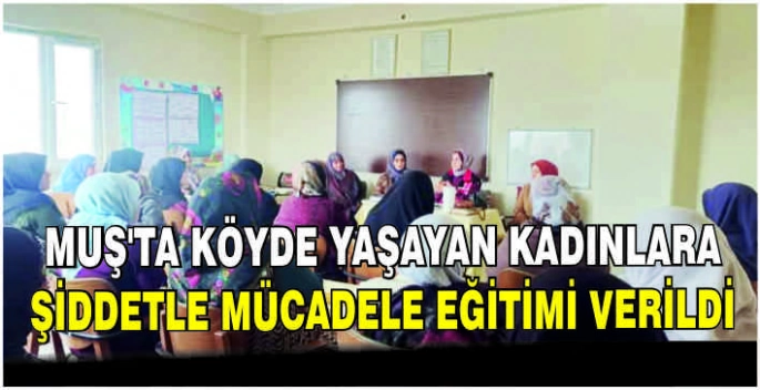 Muş’ta köyde yaşayan kadınlara şiddetle mücadele eğitimi verildi