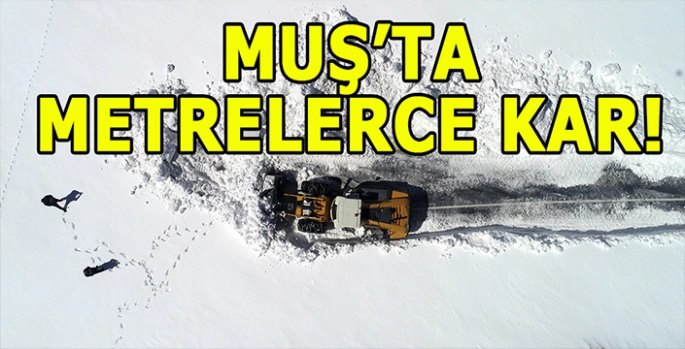 Muş'ta Mart ayında metrelerce kar: Çalışmalar devam ediyor!
