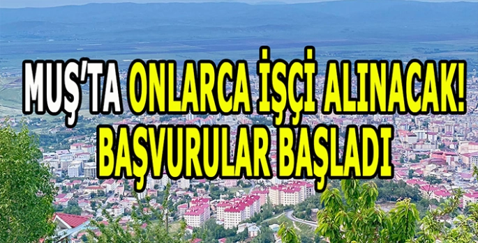 Muş’ta onlarca işçi alınacak: Başvurular devam ediyor!
