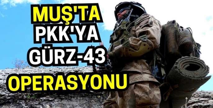 Muş'ta PKK'ya Gürz-43 operasyonu