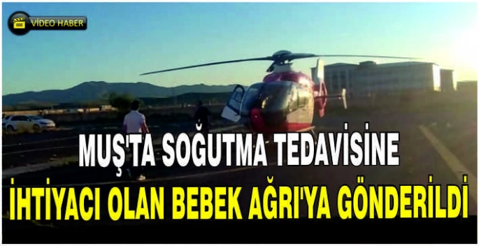 Muş'ta soğutma tedavisine ihtiyacı olan bebek Ağrı'ya gönderildi