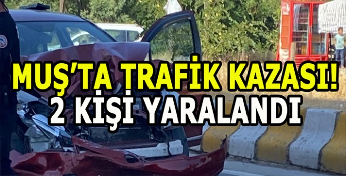 Muş’ta trafik kazası: 2 Kişi yaralandı!
