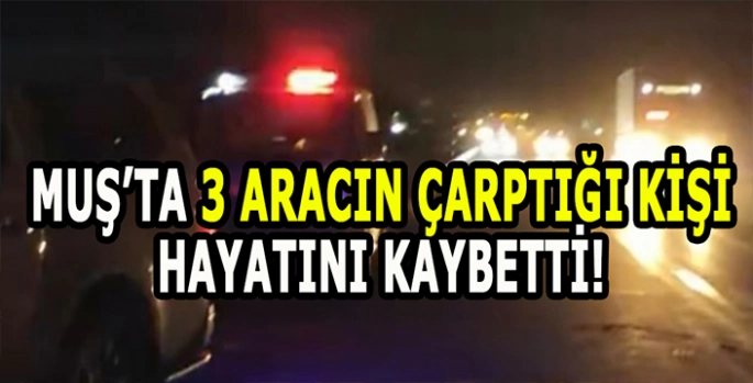 Muş’ta üç aracın çarptığı yaşlı adam hayatını kaybetti!