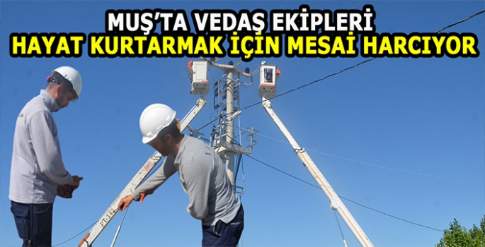 Muş'ta VEDAŞ ekipleri hayat kurtarmak için mesai harcıyor