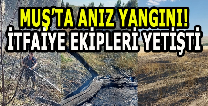 Muş’ta yangına Muş Belediyesi itfaiyesinden anında müdahale!
