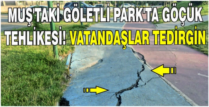 Muş’taki Göletli Park'ta göçük tehlikesi! Vatandaşlar tedirgin