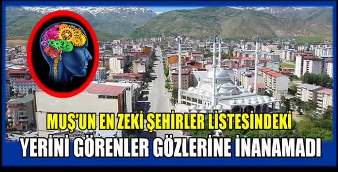 Muş’un en zeki şehirler listesindeki yerini görenler gözlerine inanamadı