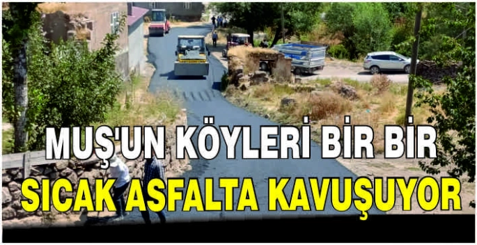 Muş’un köyleri bir bir sıcak asfalta kavuşuyor