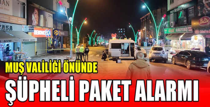 Muş valiliği önünde şüpheli paket alarmı